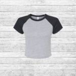 Athletic Heather Baseball Baby Tee