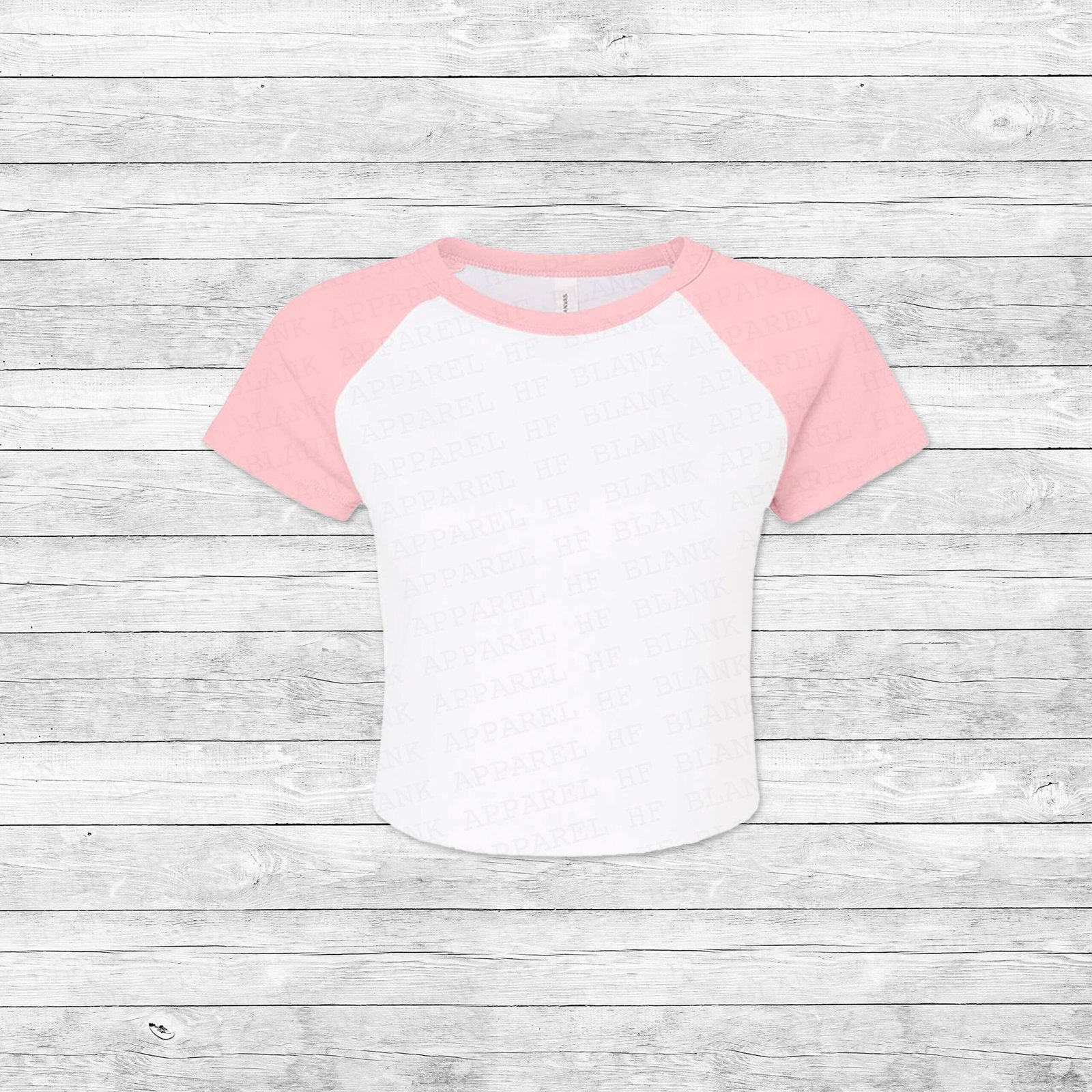 White/Pink Baseball Baby Tee