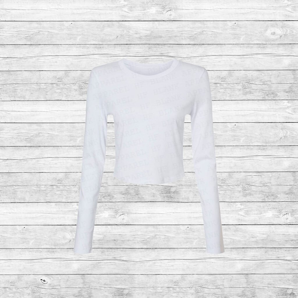 White Long Sleeve Baby Tee