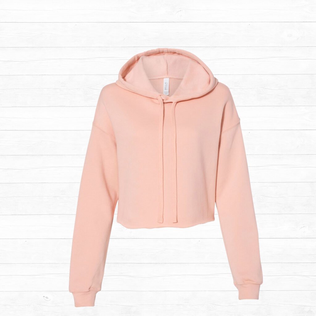 Peach Crop Fleece Hoodie