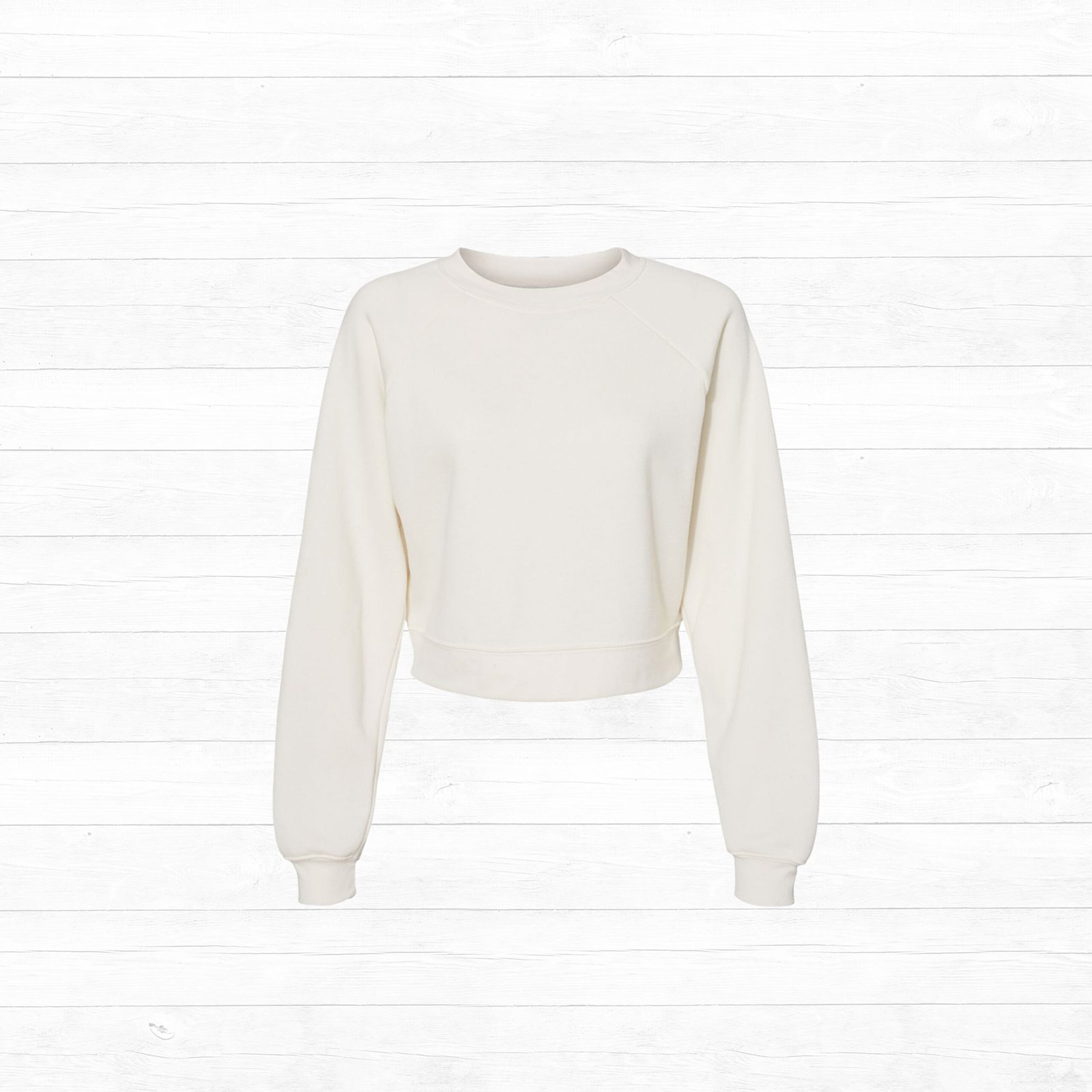 V. White Raglan Pullover