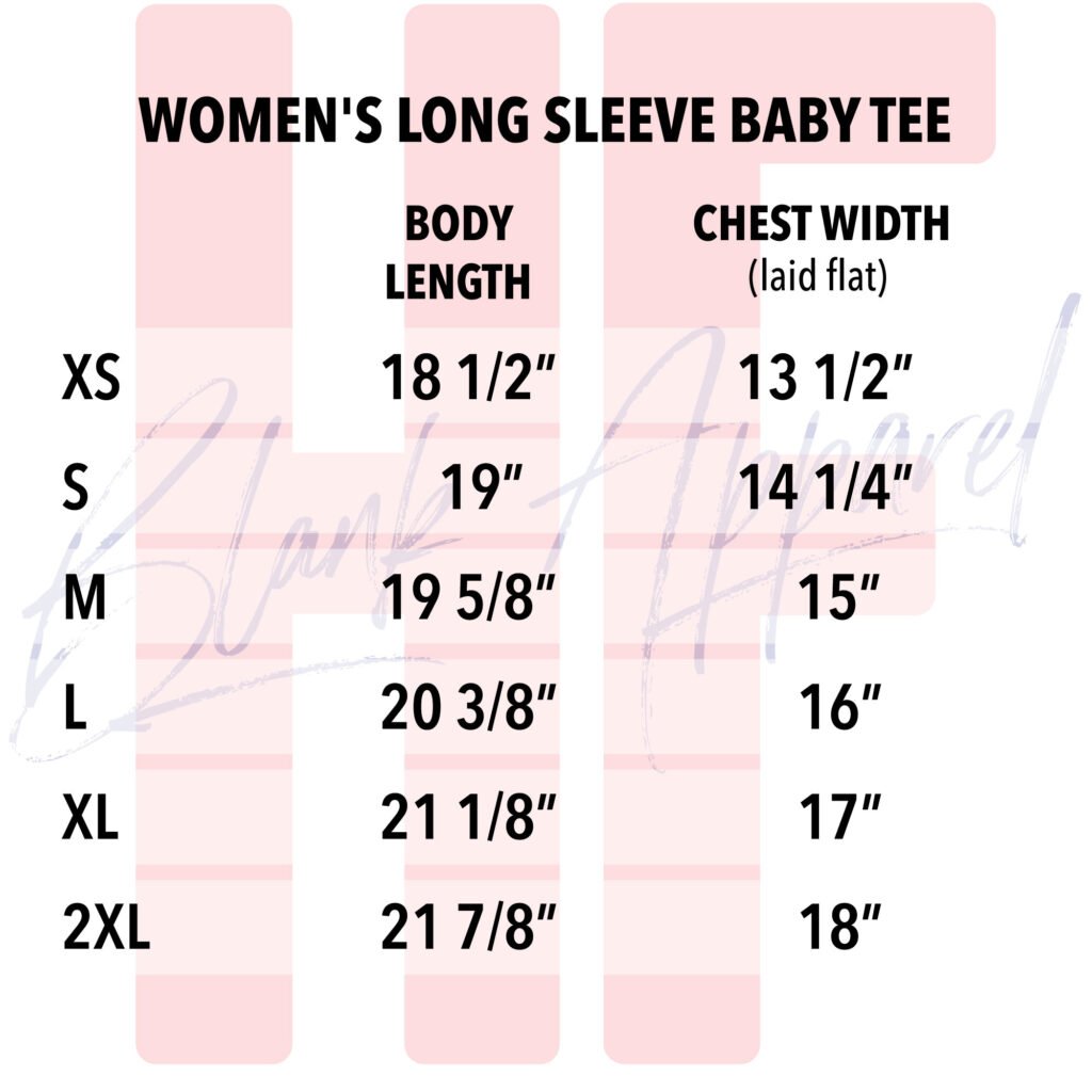 1501 Size Chart